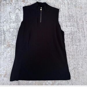 Black zip up vest